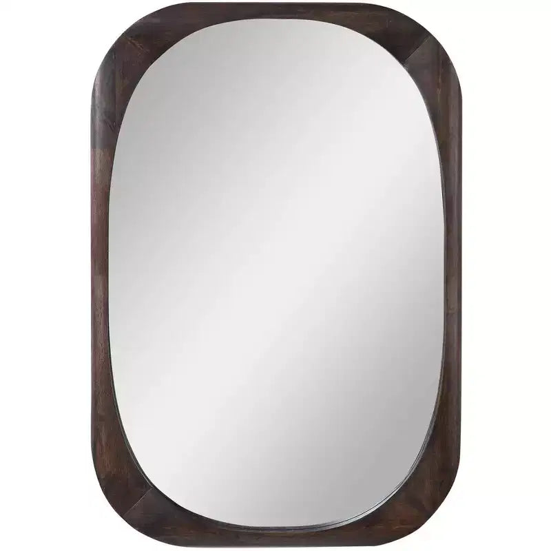 Uttermost Sheldon Dark Walnut Stain 26 x 38 Wall Mirror