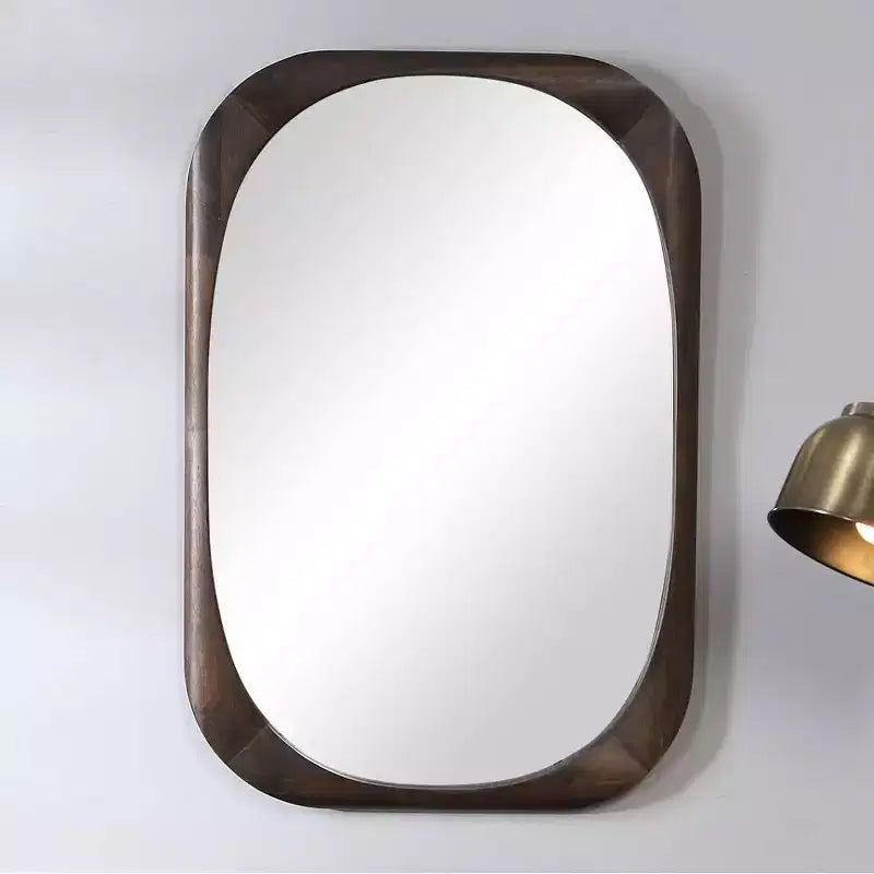 Miroir mural 26 x 38, teinte Noyer foncé
