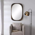 Miroir mural 26 x 38, teinte Noyer foncé