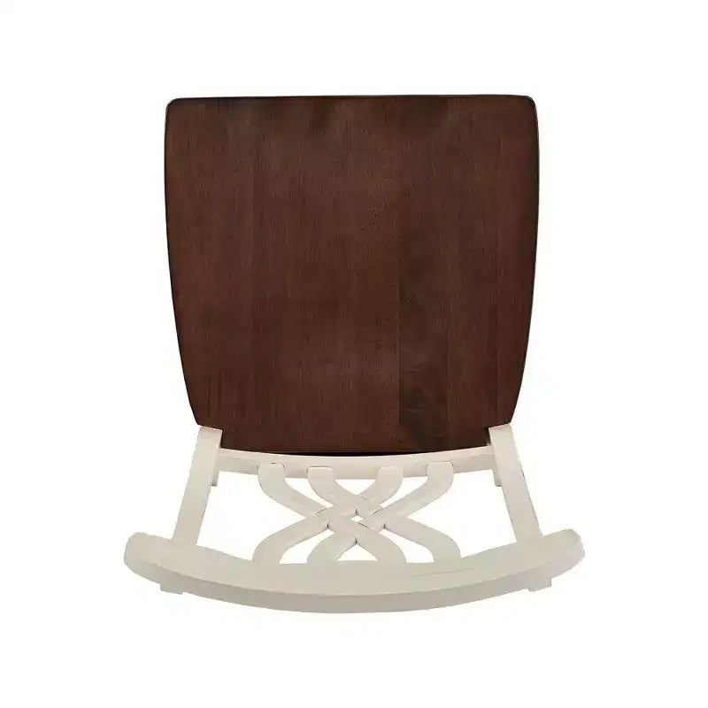 Chaises de salle à manger antiques bicolores à dossier croisé (lot de 2)
