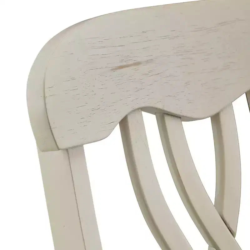 Chaises de salle à manger antiques bicolores à dossier croisé (lot de 2)
