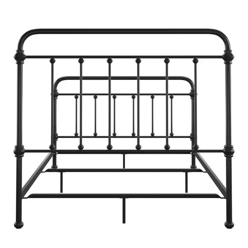 Lit double victorien en métal Graceful Lines - Noir