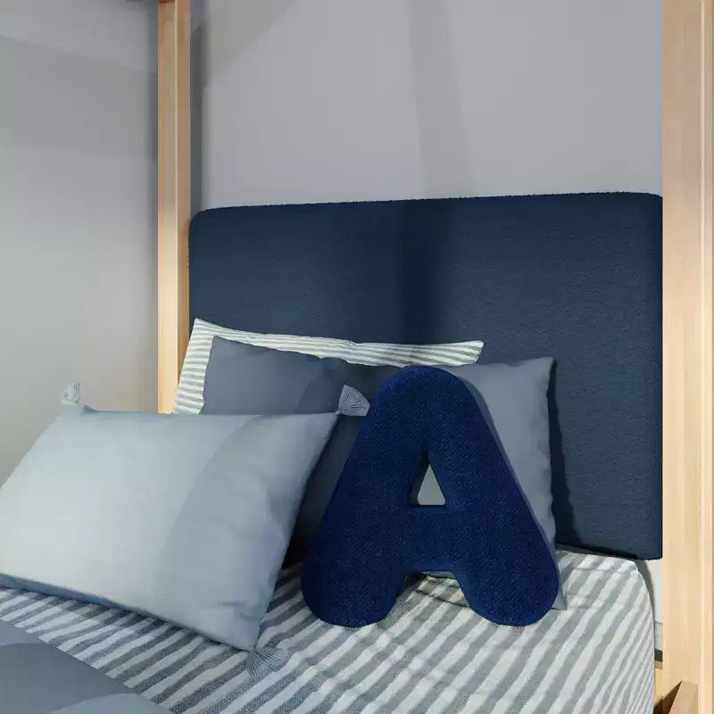 Lit double superposé + tête de lit flottante pour lits superposés