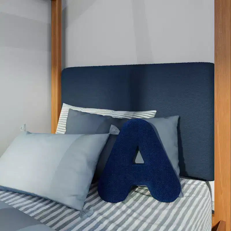 Lit double superposé + tête de lit flottante pour lits superposés