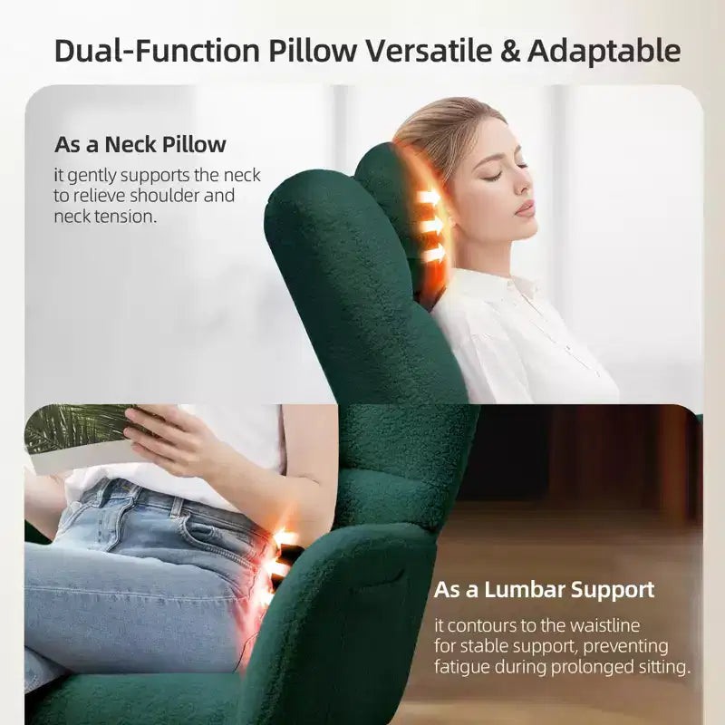 Fauteuil à bascule moderne à dossier haut, fauteuil inclinable planeur avec coussin doux pour adultes, parfait pour le salon et la chambre à coucher