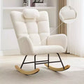 Modern High Back Upholstered Rocking Chair, Recliner Glider Accent Armchair with Soft Cushion for Adults, Perfect for Living Room &amp; Bedroom